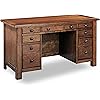 Homestyles Tahoe Aged Maple Executive Pedestal Desk