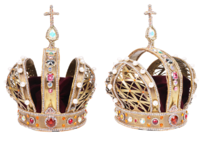 2 Crowns of Gold replet of precious stones