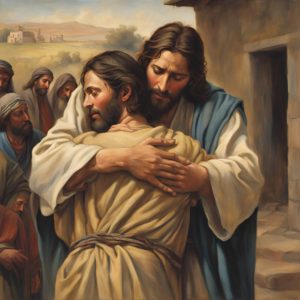 Jesus hug the prodigal son