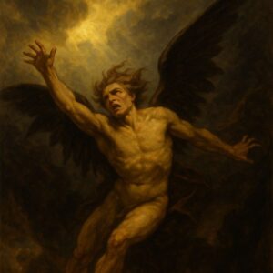Lucifer falling from heaven