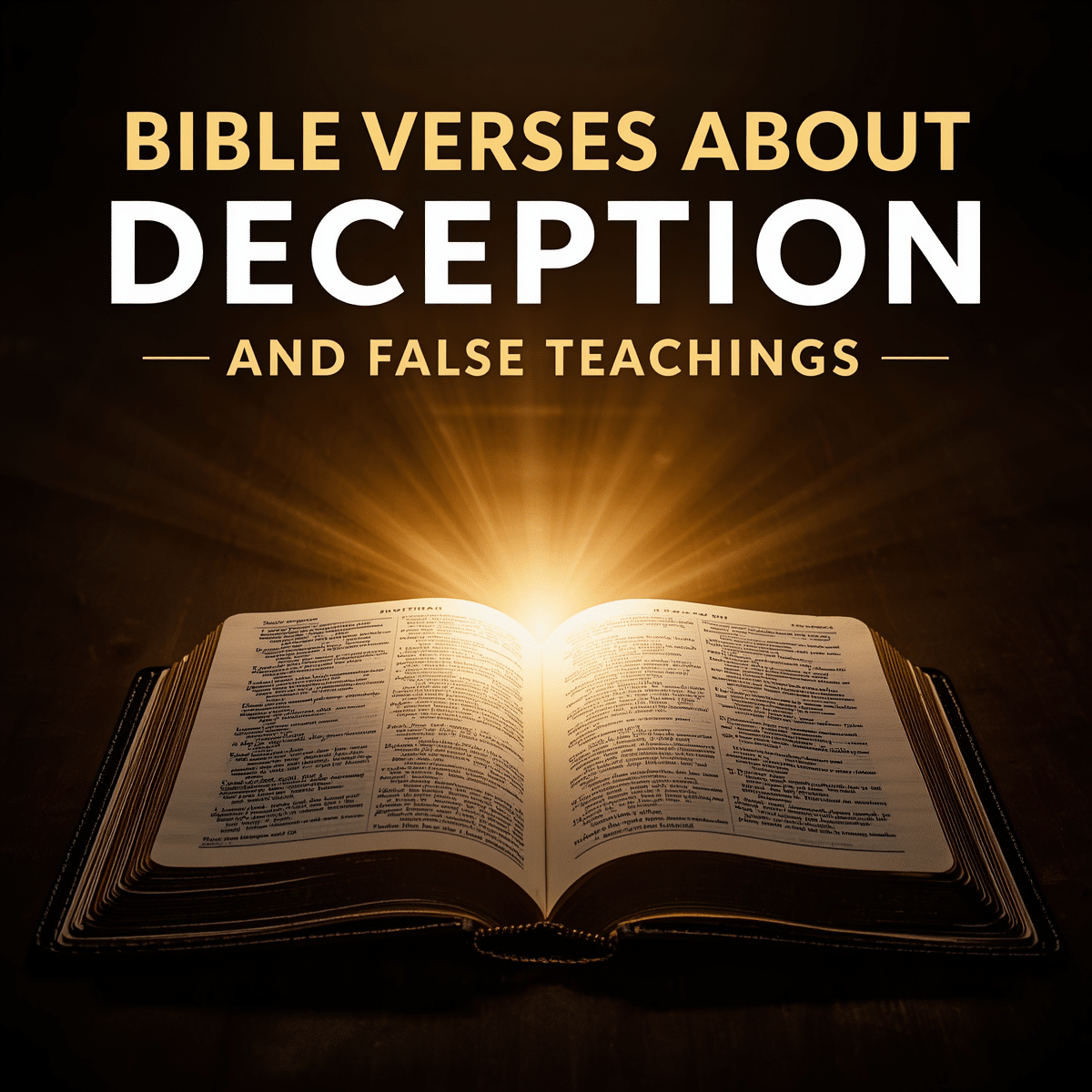 Bible Verses About Deception and False Teachings